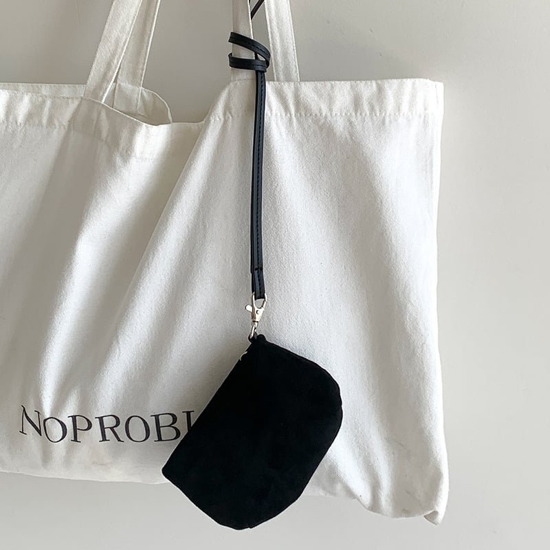 Ženski mini suede novčanik s naramenicom
