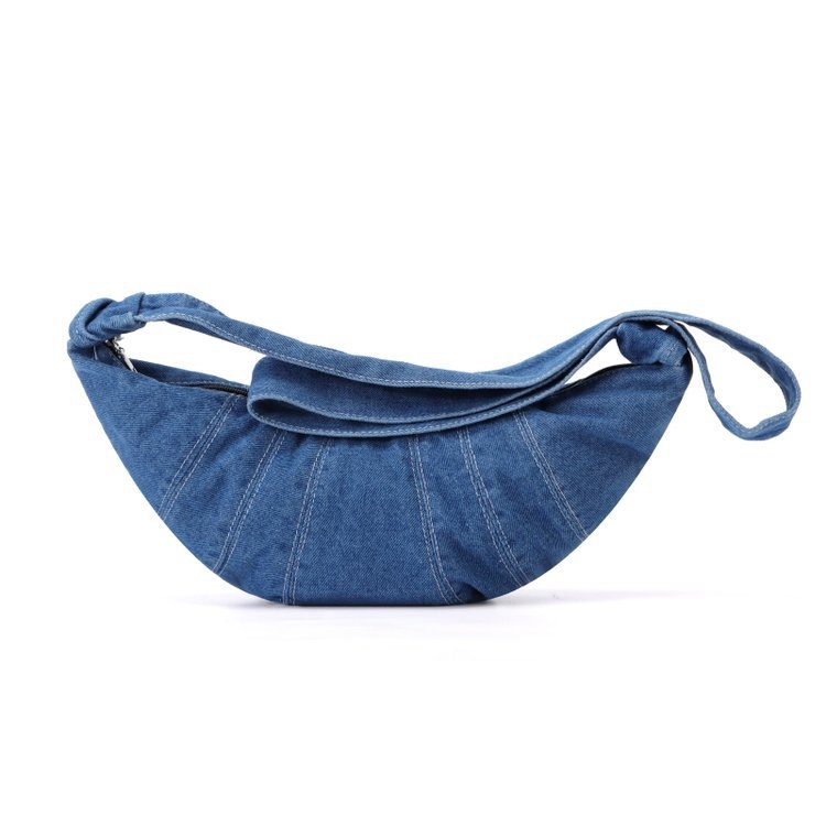 Oprana denim crossbody torba, mala ženska torba preko ramena sa šavnim detaljima, proljeće 2025