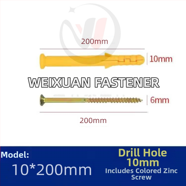 Sada plastových expanzných skrutiek, hmoždien a trubíc M6/M8/M10