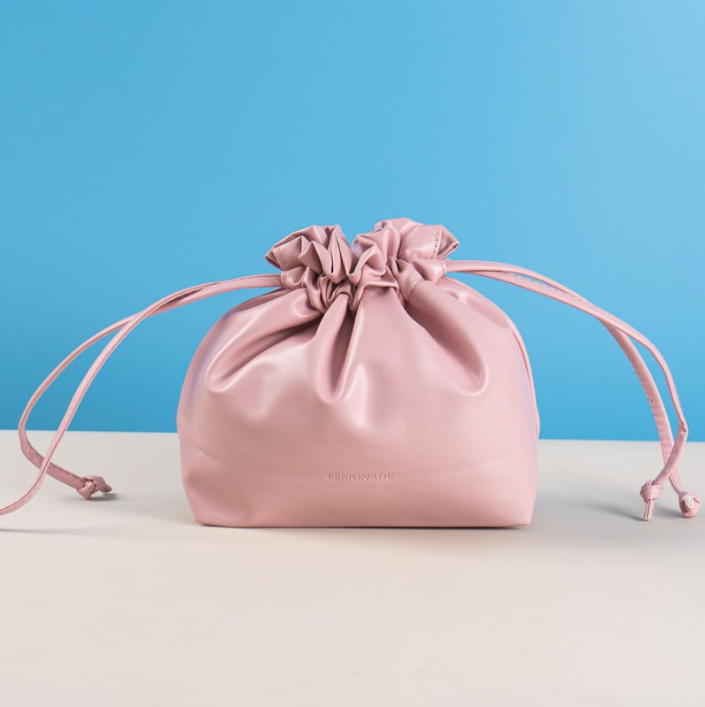 Geantă de depozitare din PU, aspect piele, model cu nor, șnur de strângere, mâner, spațiu mare pentru cosmetice
