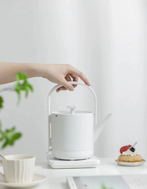 Youmingtang ceainic electric pentru uz casnic, din oțel inox, design minimalist negru-alb, 1000–1500 W, fierbe în mai puțin de 4 minute