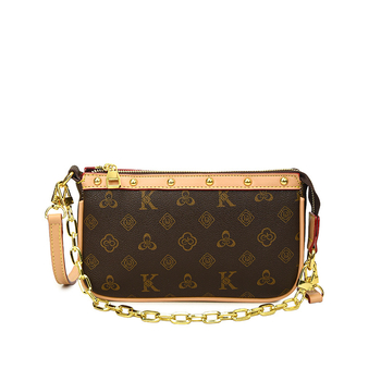 Ženska mini torbica od PU kože s lancem, retro stil, svestrana za ramenu ili crossbody