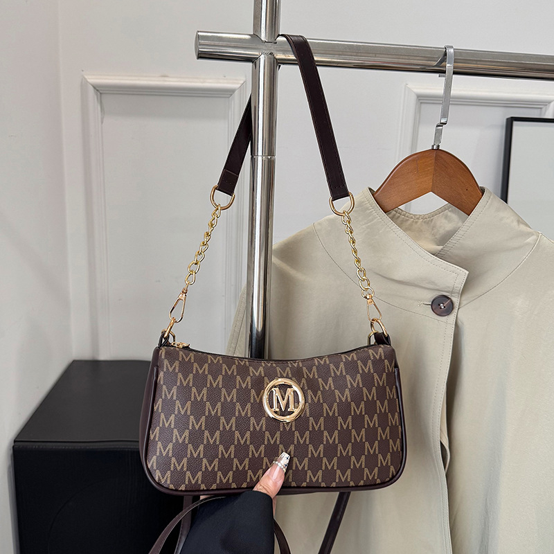 Crossbody torba u obliku polumjeseca s otiskom slova, mala torba za ramena