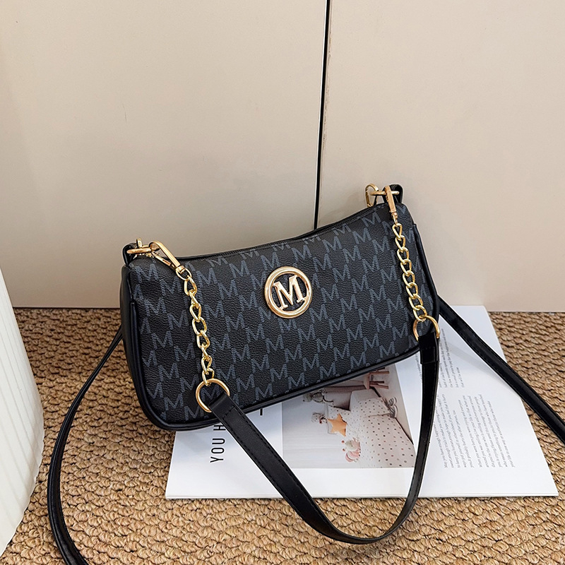 Crossbody torba u obliku polumjeseca s otiskom slova, mala torba za ramena