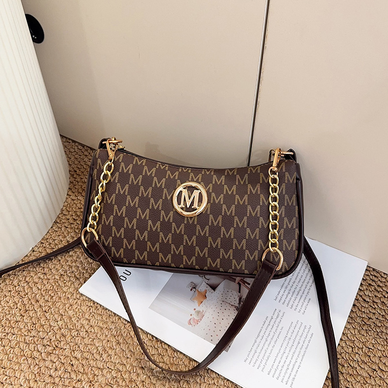 Crossbody torba u obliku polumjeseca s otiskom slova, mala torba za ramena