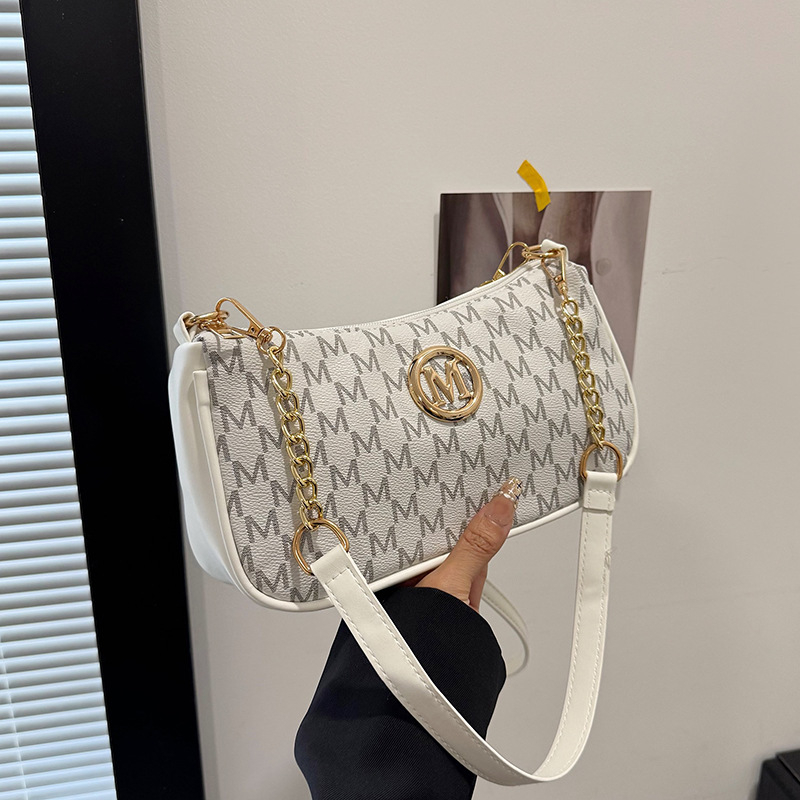 Crossbody torba u obliku polumjeseca s otiskom slova, mala torba za ramena