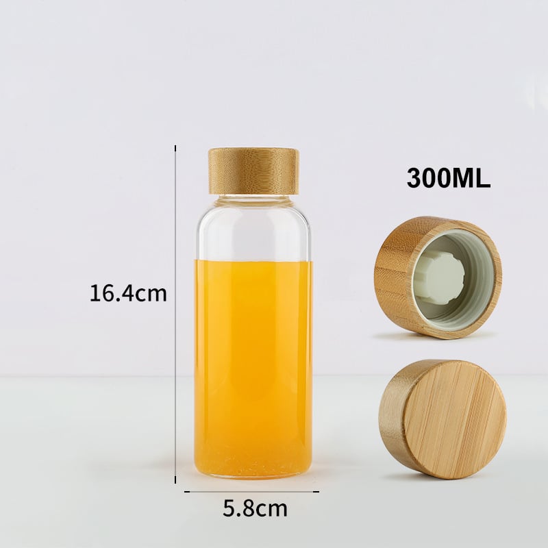 Boca od visokog borosilikatnog stakla s kapom od nehrđajućeg čelika, prenosiva i prozirna za napitke (300–1000 ml)