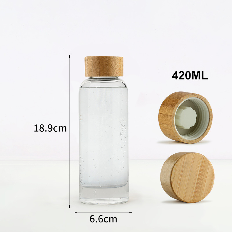 Boca od visokog borosilikatnog stakla s kapom od nehrđajućeg čelika, prenosiva i prozirna za napitke (300–1000 ml)