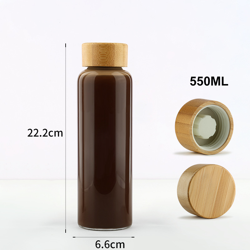 Boca od visokog borosilikatnog stakla s kapom od nehrđajućeg čelika, prenosiva i prozirna za napitke (300–1000 ml)