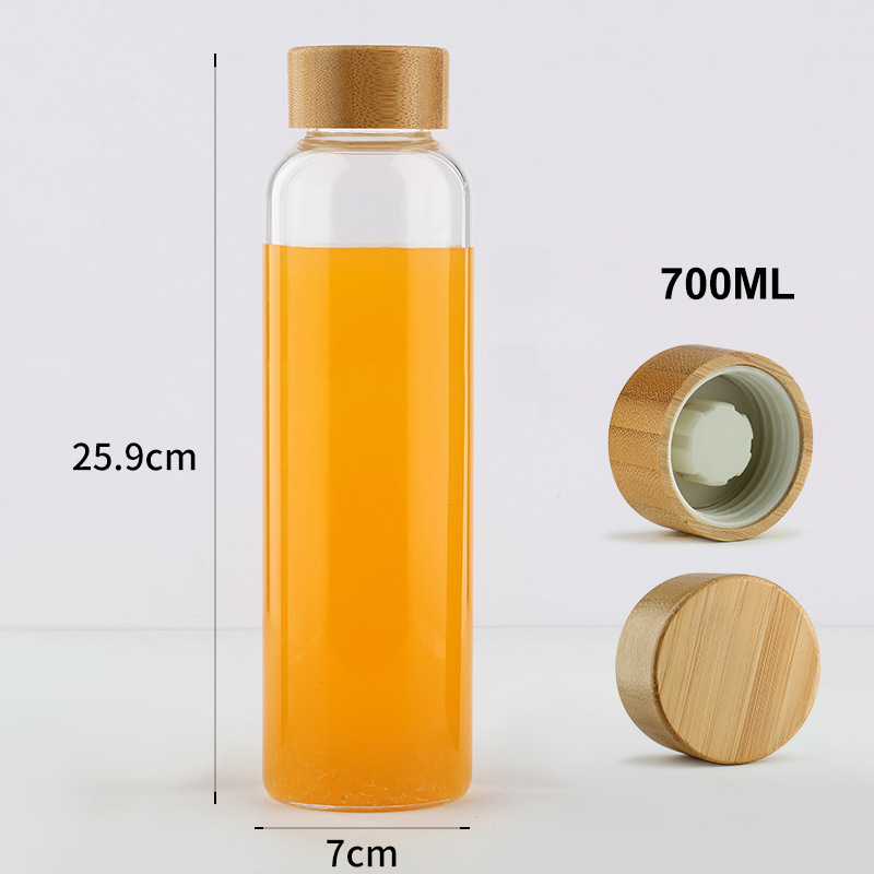 Boca od visokog borosilikatnog stakla s kapom od nehrđajućeg čelika, prenosiva i prozirna za napitke (300–1000 ml)