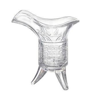 Pahar transparent din sticlă pentru băuturi spirtoase, în stil dinastic antic, pahar imperial cu trei picioare