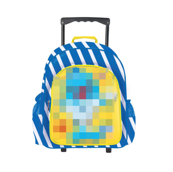 Νέο 14 ιντσών παιδικό trolley backpack με χαριτωμένο καρτούν σχέδιο, σχολική τσάντα με ρόδες και τηλεσκοπική λαβή
