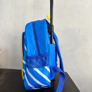 Νέο 14 ιντσών παιδικό trolley backpack με χαριτωμένο καρτούν σχέδιο, σχολική τσάντα με ρόδες και τηλεσκοπική λαβή
