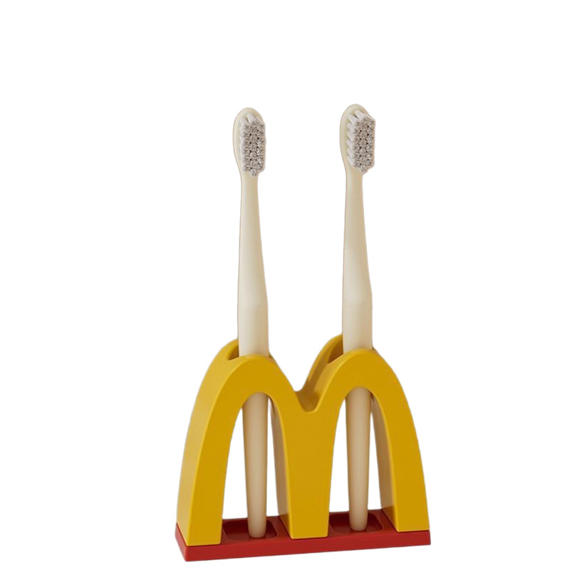 Două compartimente pentru periuțe de dinți pe blat, cu sterilizare UV, din plastic, instalare fără găuri