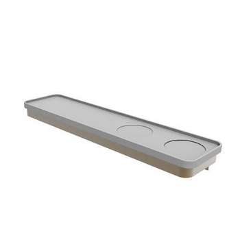 Suport ceramic pentru periuțe de dinți cu raft perforat pentru baie, design în linie