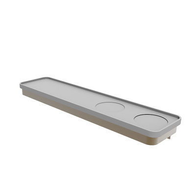 Suport ceramic pentru periuțe de dinți cu raft perforat pentru baie, design în linie