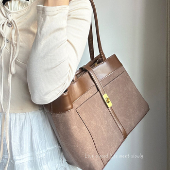 Ženska torba velikog kapaciteta – tote stil, retro, preko ramena