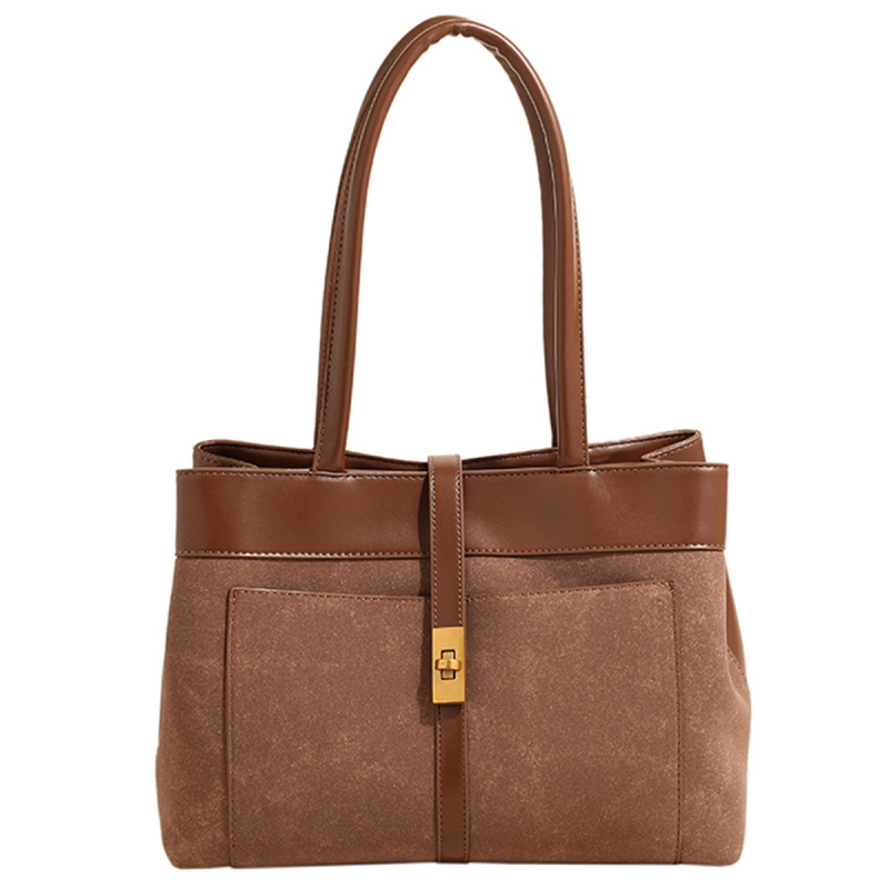Ženska torba velikog kapaciteta – tote stil, retro, preko ramena