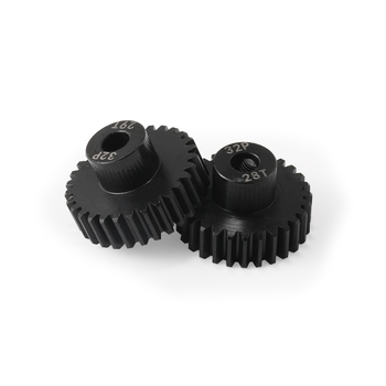 Monolit acélból készült egyenes fogaskerék, 32P, Ø5,0 mm furat, 11–31 fog, fekete felülettel, 1/10 RC autó motorhoz