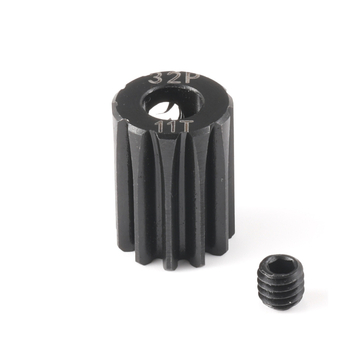 Monolit acélból készült egyenes fogaskerék, 32P, Ø5,0 mm furat, 11–31 fog, fekete felülettel, 1/10 RC autó motorhoz