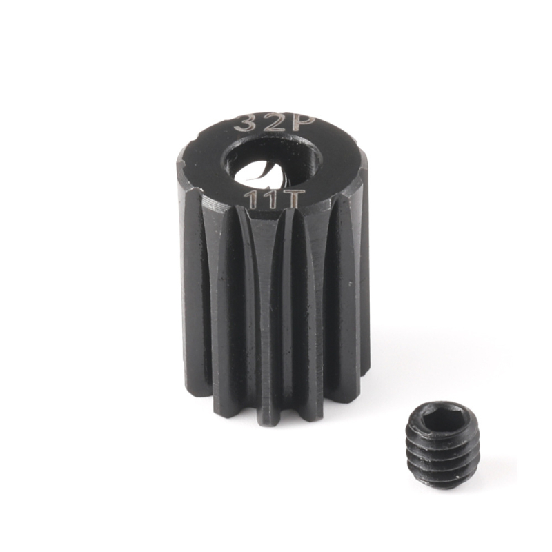 Monolit acélból készült egyenes fogaskerék, 32P, Ø5,0 mm furat, 11–31 fog, fekete felülettel, 1/10 RC autó motorhoz