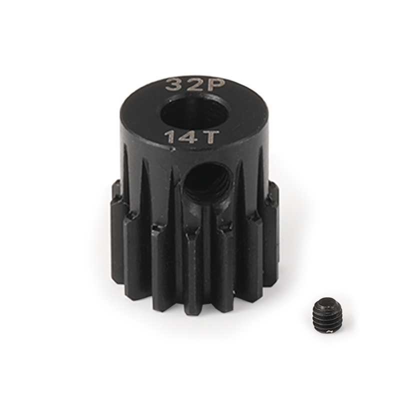 Monolit acélból készült egyenes fogaskerék, 32P, Ø5,0 mm furat, 11–31 fog, fekete felülettel, 1/10 RC autó motorhoz