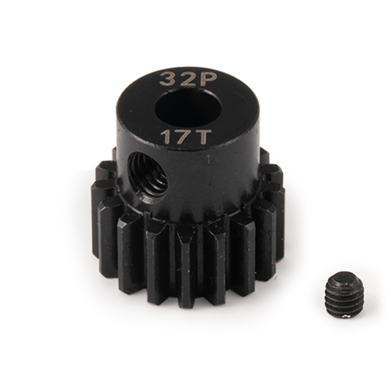 Monolit acélból készült egyenes fogaskerék, 32P, Ø5,0 mm furat, 11–31 fog, fekete felülettel, 1/10 RC autó motorhoz