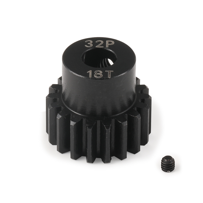 Monolit acélból készült egyenes fogaskerék, 32P, Ø5,0 mm furat, 11–31 fog, fekete felülettel, 1/10 RC autó motorhoz