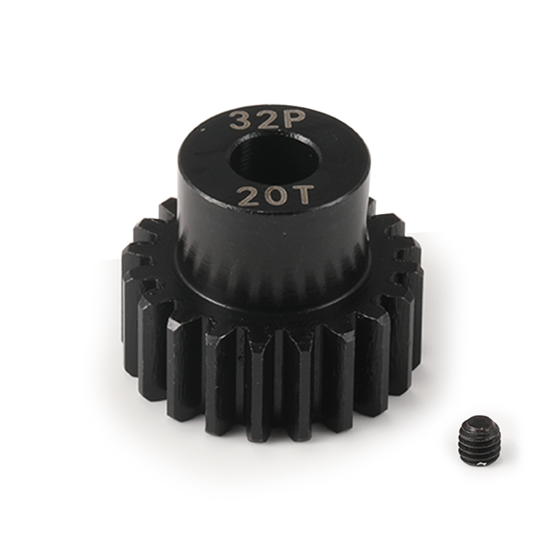 Monolit acélból készült egyenes fogaskerék, 32P, Ø5,0 mm furat, 11–31 fog, fekete felülettel, 1/10 RC autó motorhoz