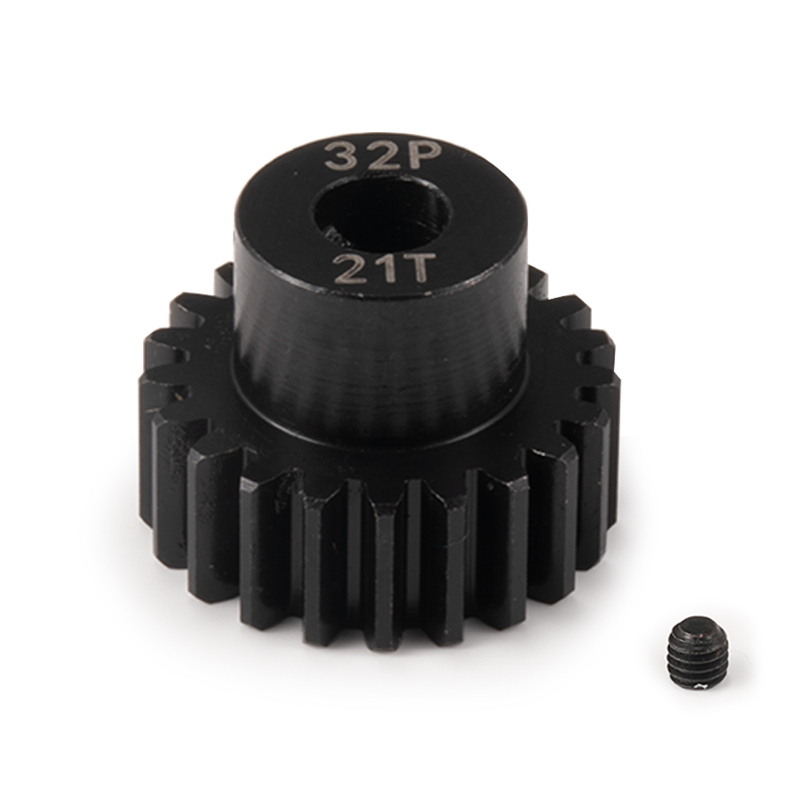Monolit acélból készült egyenes fogaskerék, 32P, Ø5,0 mm furat, 11–31 fog, fekete felülettel, 1/10 RC autó motorhoz