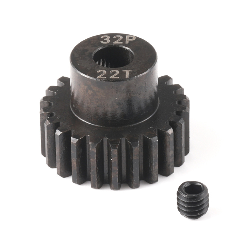 Monolit acélból készült egyenes fogaskerék, 32P, Ø5,0 mm furat, 11–31 fog, fekete felülettel, 1/10 RC autó motorhoz