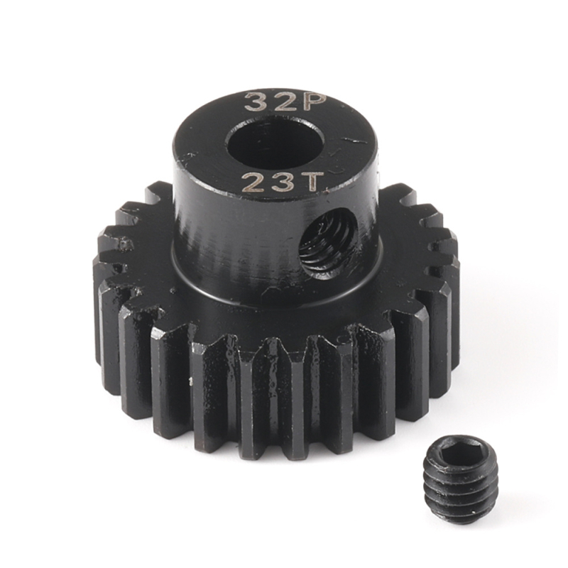 Monolit acélból készült egyenes fogaskerék, 32P, Ø5,0 mm furat, 11–31 fog, fekete felülettel, 1/10 RC autó motorhoz