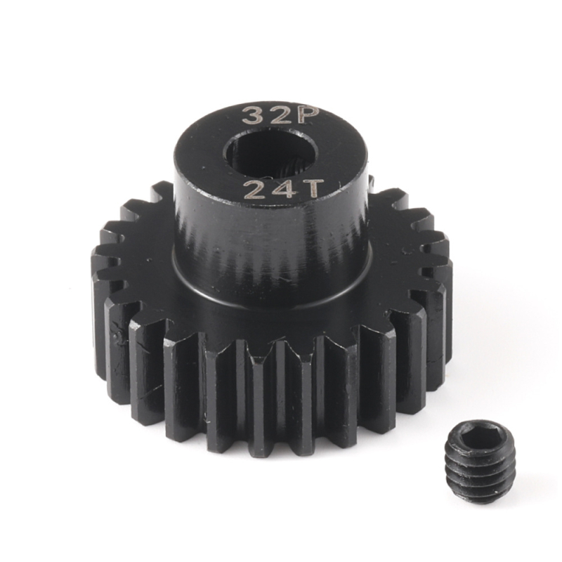 Monolit acélból készült egyenes fogaskerék, 32P, Ø5,0 mm furat, 11–31 fog, fekete felülettel, 1/10 RC autó motorhoz