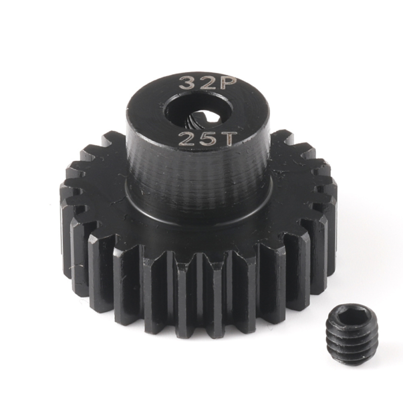 Monolit acélból készült egyenes fogaskerék, 32P, Ø5,0 mm furat, 11–31 fog, fekete felülettel, 1/10 RC autó motorhoz