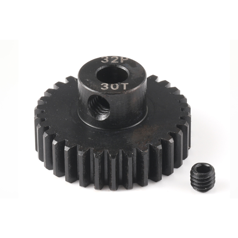 Monolit acélból készült egyenes fogaskerék, 32P, Ø5,0 mm furat, 11–31 fog, fekete felülettel, 1/10 RC autó motorhoz