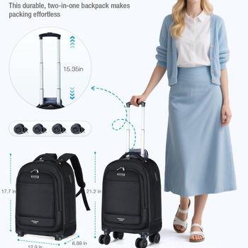 Novi četverokolesni ruksak za putovanje s prijenosnim računalom, vodootporan, unisex, 36–55 L