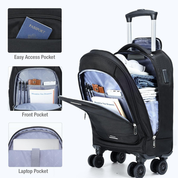 Novi četverokolesni ruksak za putovanje s prijenosnim računalom, vodootporan, unisex, 36–55 L