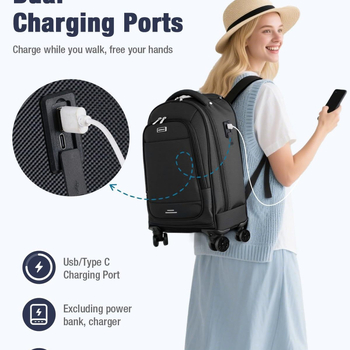 Novi četverokolesni ruksak za putovanje s prijenosnim računalom, vodootporan, unisex, 36–55 L