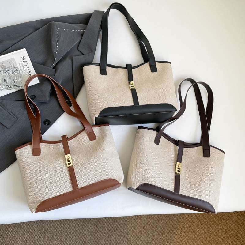 2026. proljeće: ženska casual retro torba preko ramena s velikim kapacitetom i dizajnom color-block