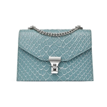 Prava kožna lančana mala kvadratna torbica, 2024, crossbody/ramena torba, makaron boja, vrhunski dojam