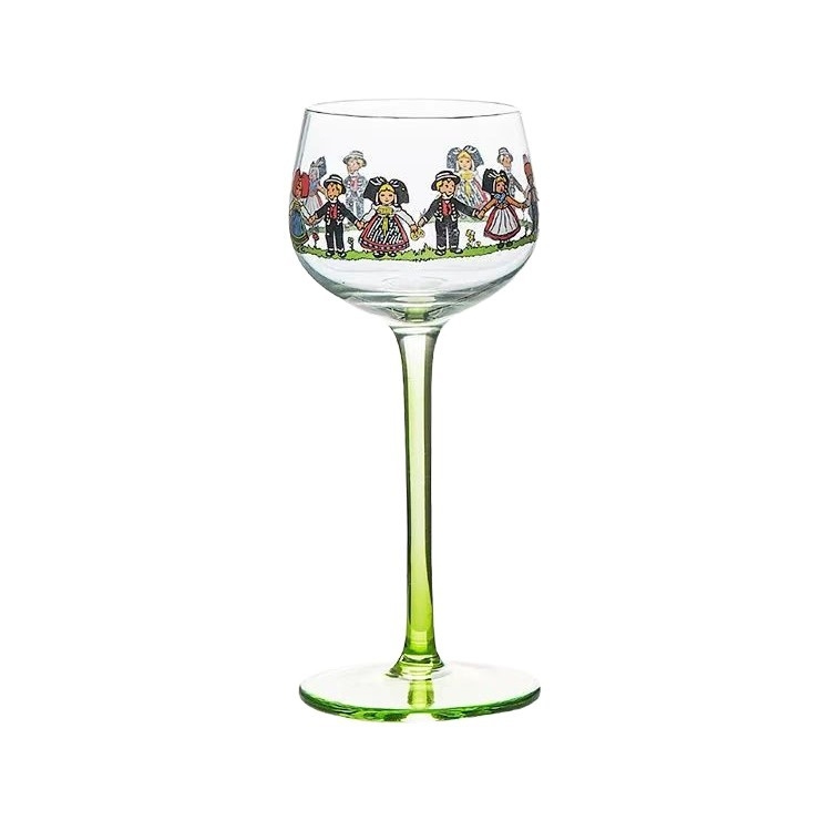 Pahar de vin cu picior, în stil european, pahar creativ pentru șampanie și cocktail, design drăguț de Crăciun