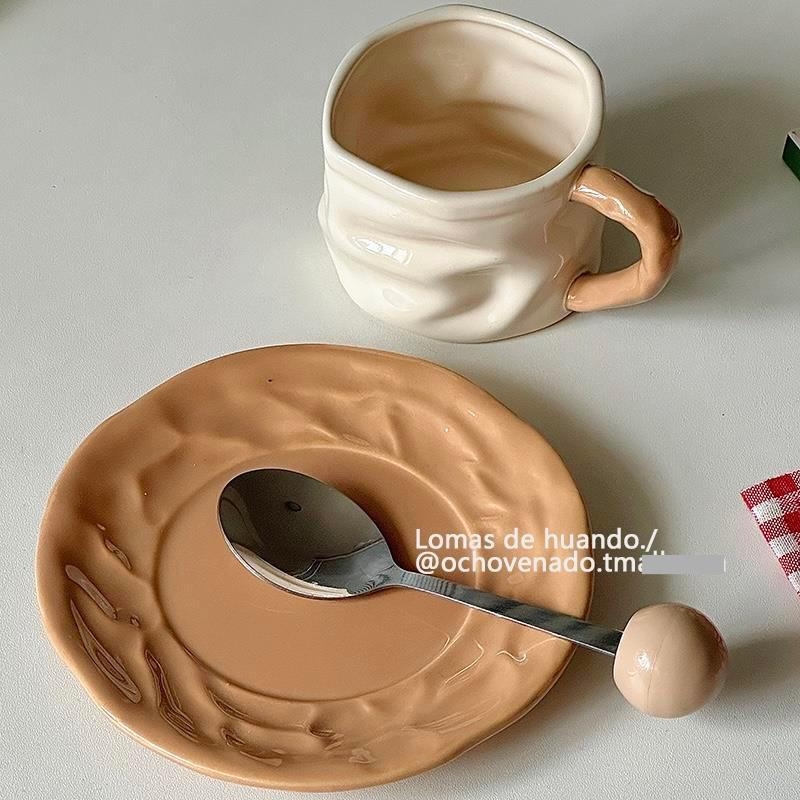 Set cești și farfurioare de cafea în stil Instagram, design rafinat, luxos, pentru ceai de după-amiază și mic dejun