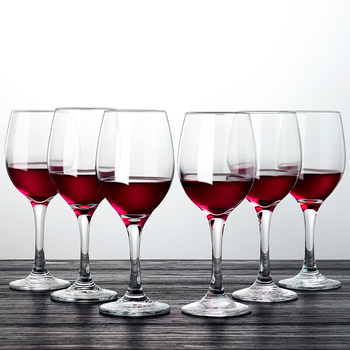 Set de 6 pahare din sticlă pentru vin, pentru vin roșu, pahare cu picior înalt, 320 ml