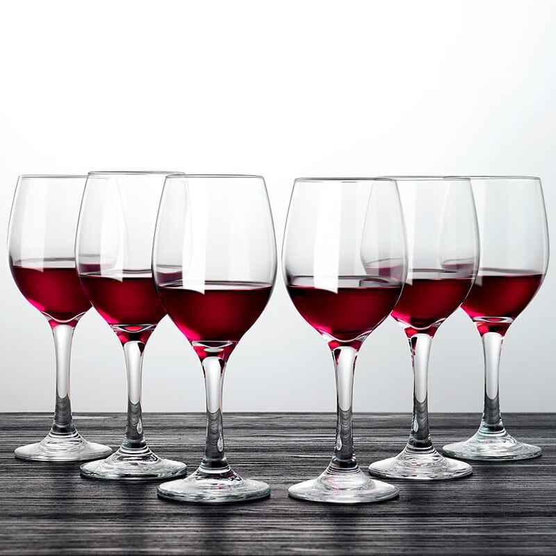 Set de 6 pahare din sticlă pentru vin, pentru vin roșu, pahare cu picior înalt, 320 ml