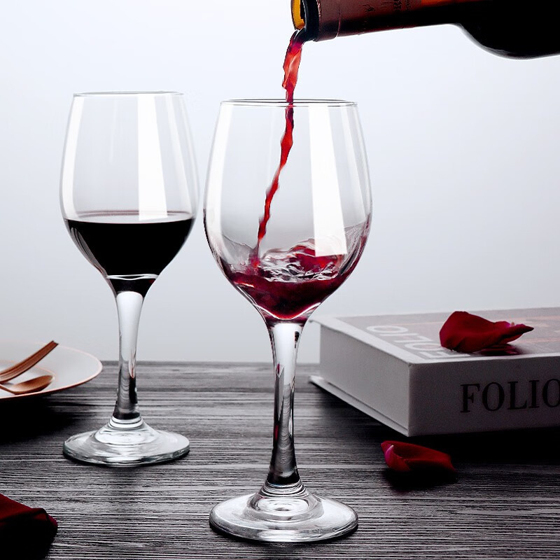 Set de 6 pahare din sticlă pentru vin, pentru vin roșu, pahare cu picior înalt, 320 ml