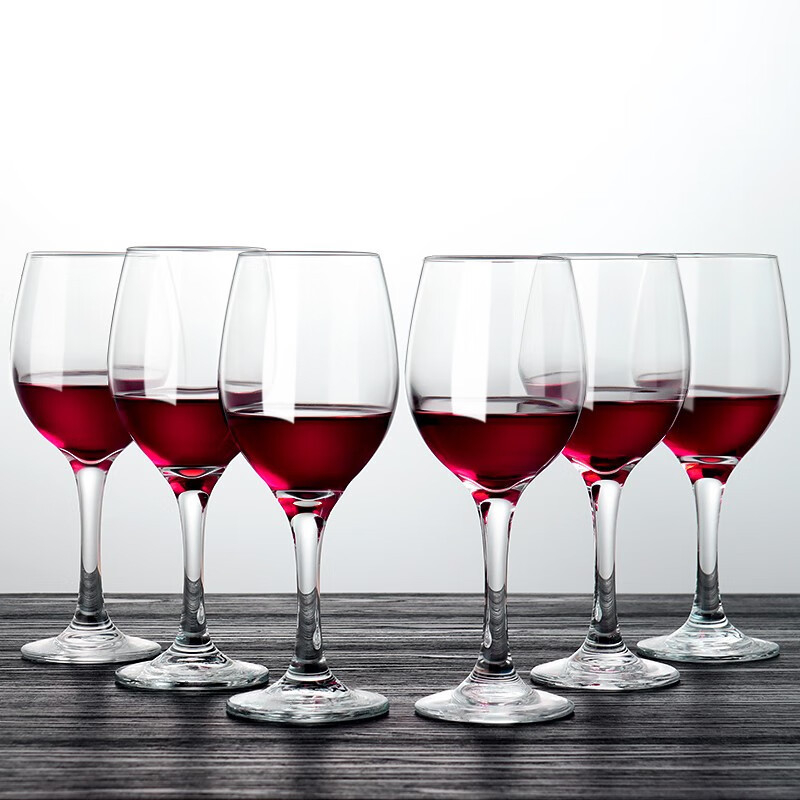 Set de 6 pahare din sticlă pentru vin, pentru vin roșu, pahare cu picior înalt, 320 ml