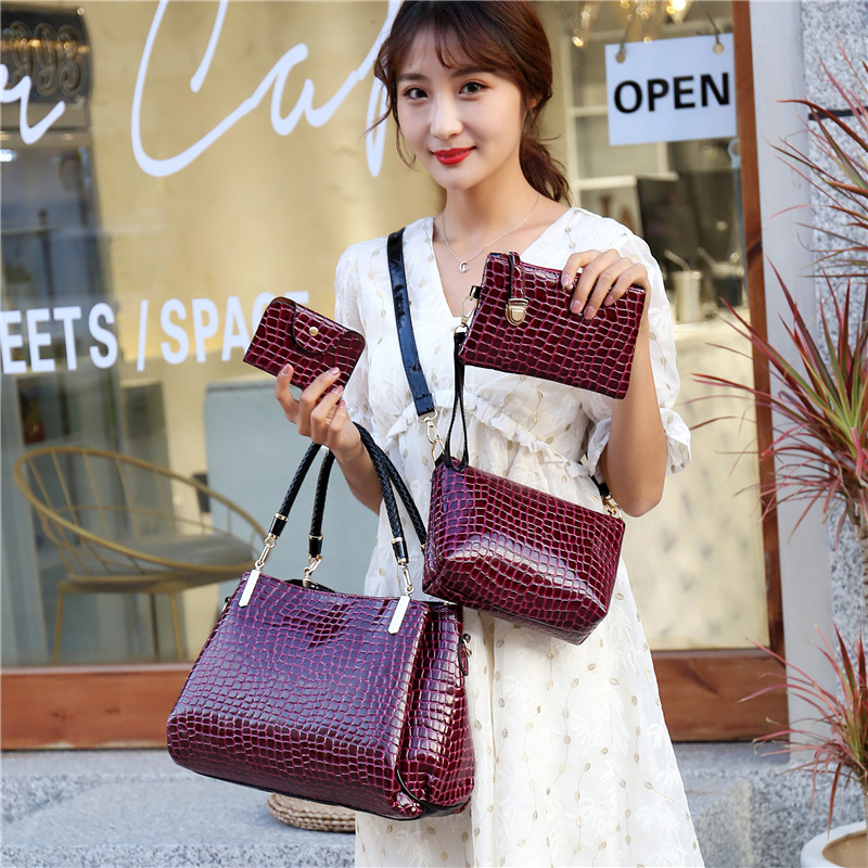 PU kožna torbica s krokodilskim uzorkom, ženska crossbody torbica, sve sezone, klasična i elegantna