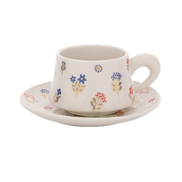 Set Nordic de cafea, minimalist, cu farfurioară lucioasă, potrivit pentru latte art