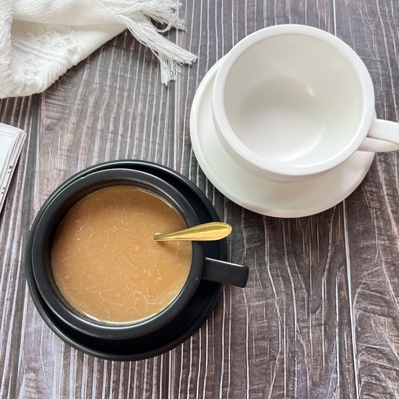 Set de cești de cafea din ceramică cu farfurioare, 280 ml, pentru latte art, mocha, americano, cappuccino