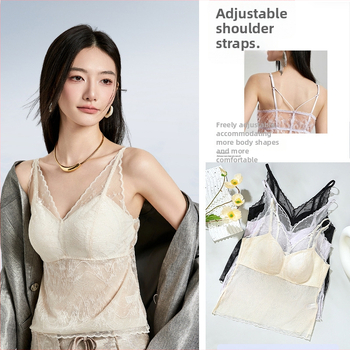 Podprsenka z hodvábnej čipky z mulberry silk s dizajnom na chrbte, francúzsky štýl, bez výstuže, plný košíček
